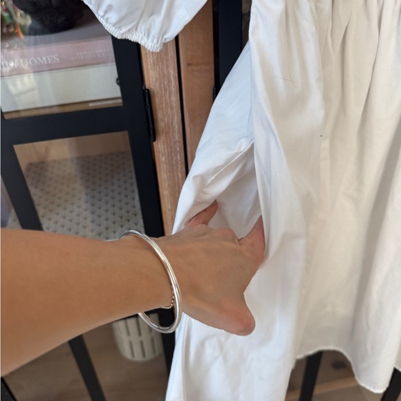 Abercrombie Emerson babydoll mini dress Ruched Puff short Sleeve bride bump - Picture 5 of 9